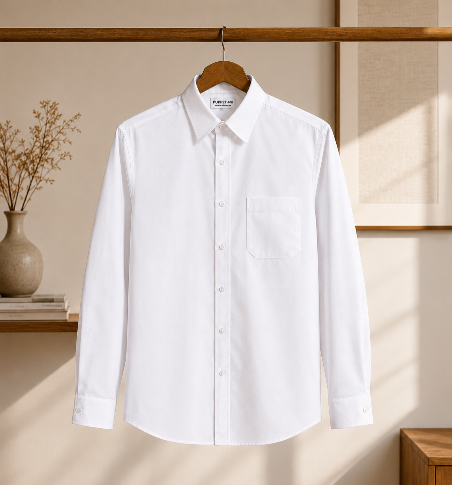 White Uniform Full Sleeves Shirt