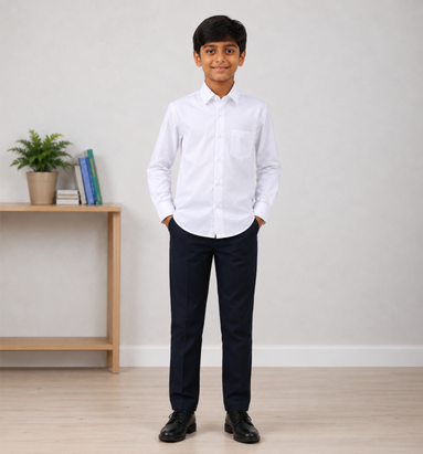 White Uniform Full Sleeves Shirt