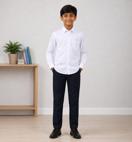 White Uniform Full Sleeves Shirt