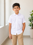 White Half-Sleeve School Uniform Shirt