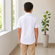 White Half-Sleeve School Uniform Shirt
