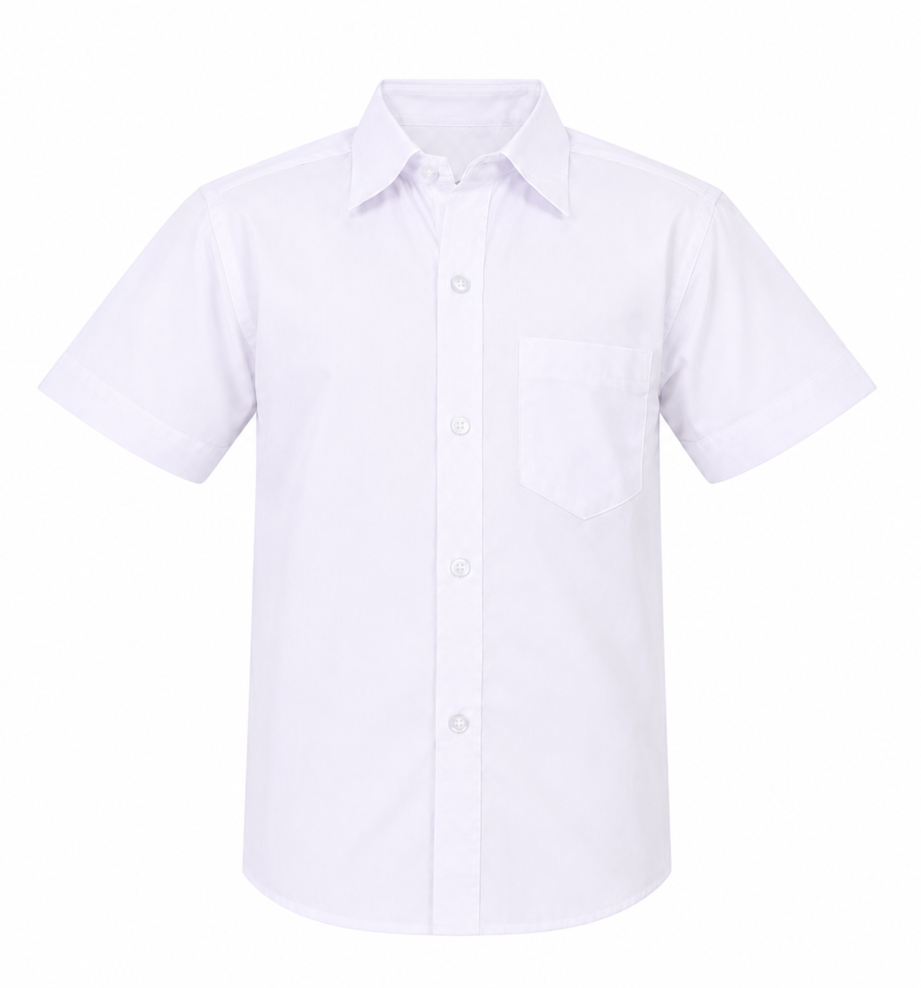 White Half-Sleeve School Uniform Shirt