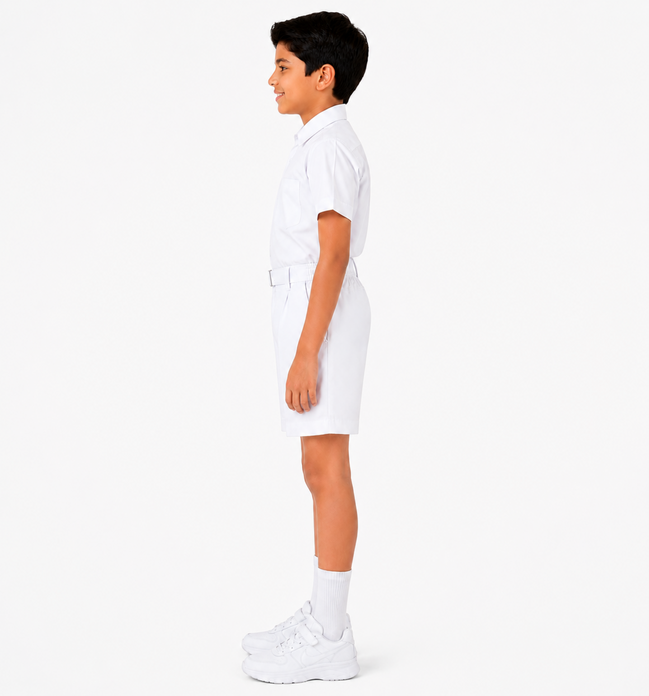 White School Uniform Shorts