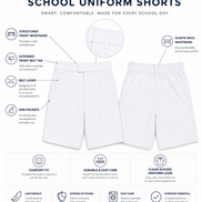 White School Uniform Shorts