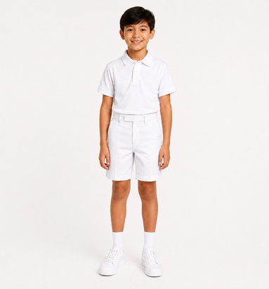 White School Uniform Shorts