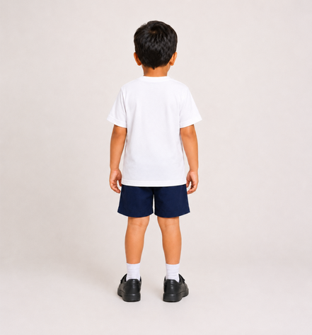 KG White Round-Neck Uniform T-Shirt
