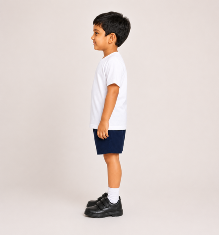 KG White Round-Neck Uniform T-Shirt