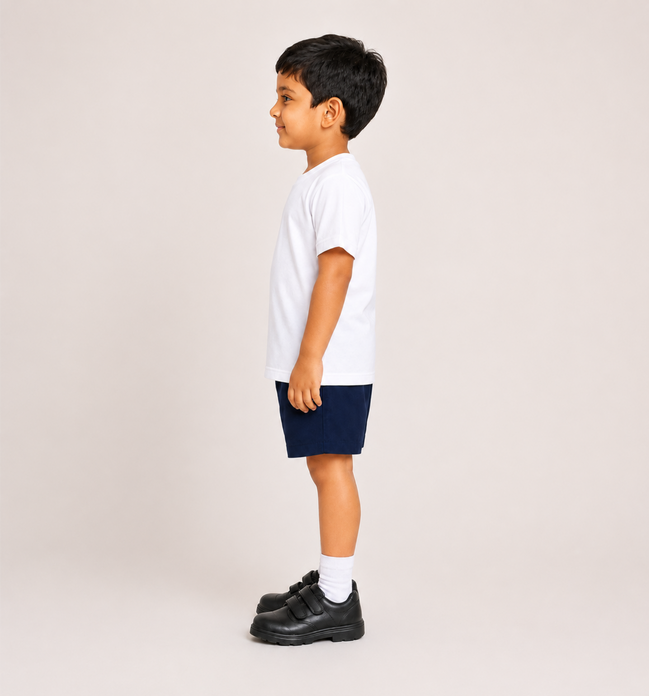 KG White Round-Neck Uniform T-Shirt