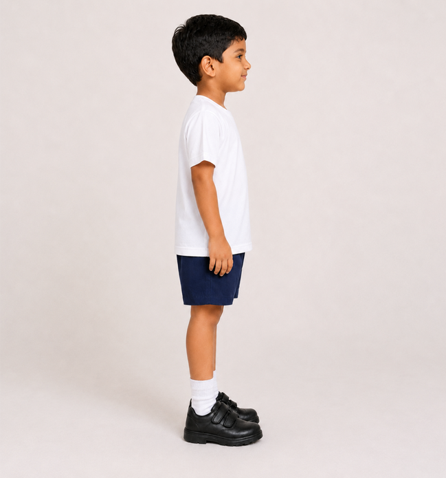 KG White Round-Neck Uniform T-Shirt