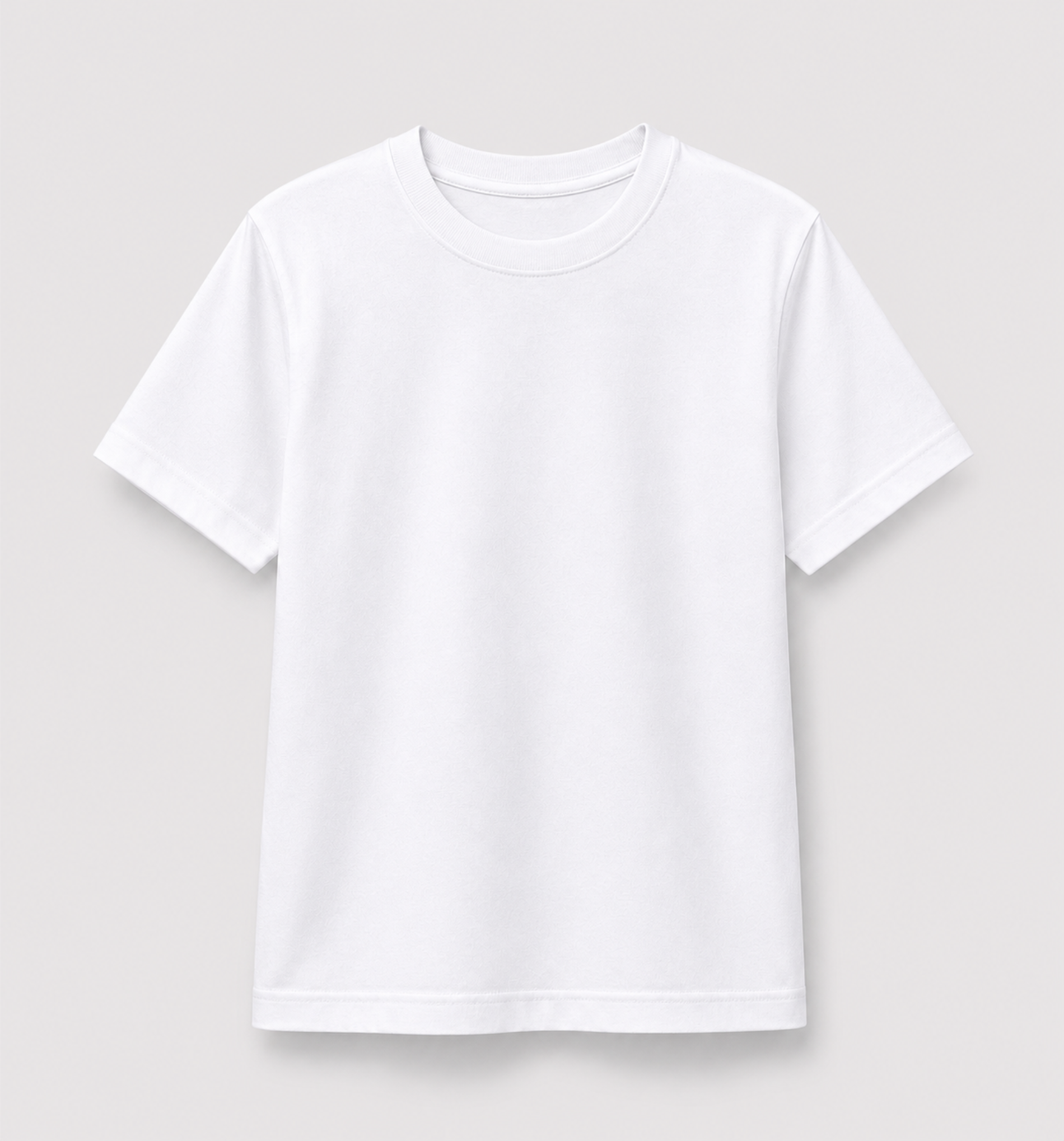 KG White Round-Neck Uniform T-Shirt