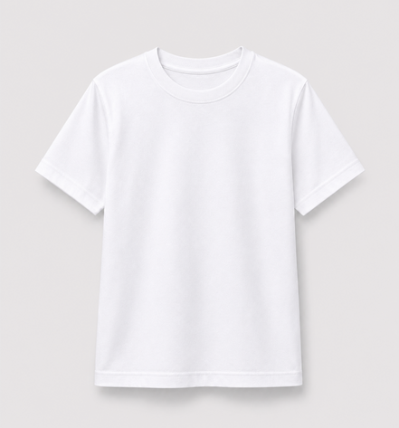KG White Round-Neck Uniform T-Shirt