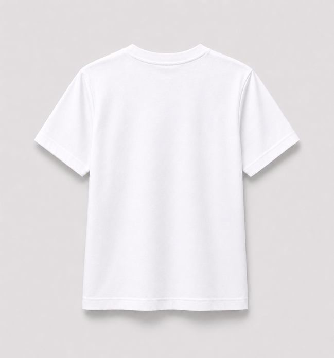 KG White Round-Neck Uniform T-Shirt