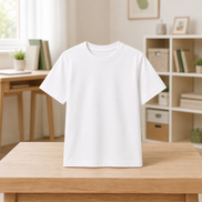 KG White Round-Neck Uniform T-Shirt