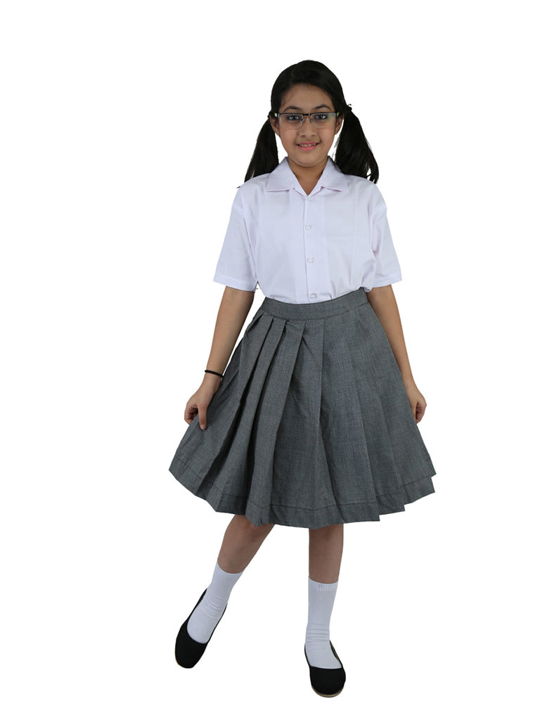 Light Grey Structured Skirt
