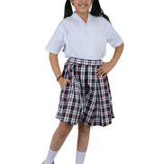 White Blue Checks Skirt