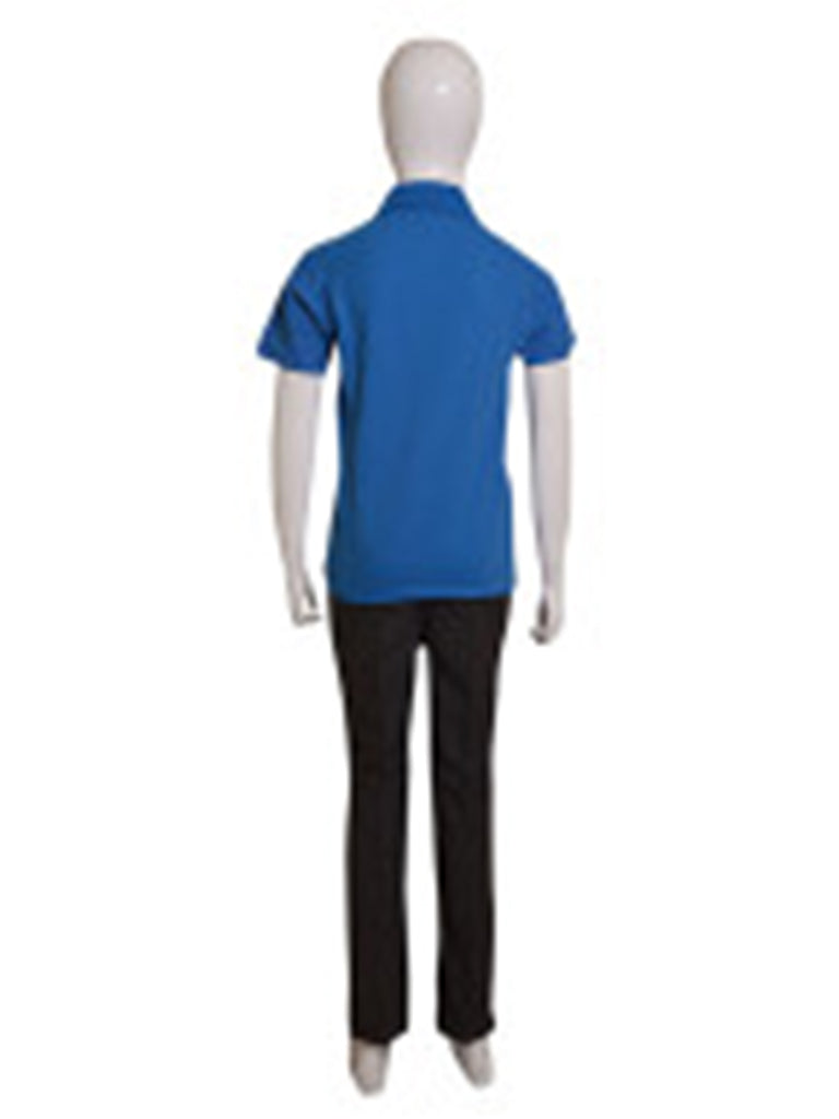 Blue  A-One School Collared  T-Shirt with Black Trousers - Uniform Set