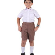 Comfortable Chocolate Brown Shorts with Elastic Waist and Pockets