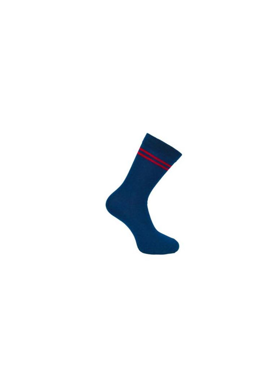 Navy Blue & Red Strip