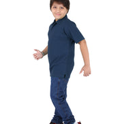Navy Blue Collar T-Shirt
