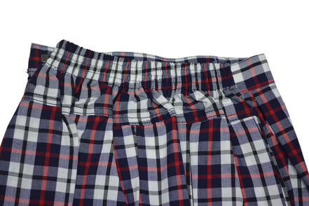 White Blue Checks Skirt